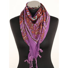 Purple cotton scarf