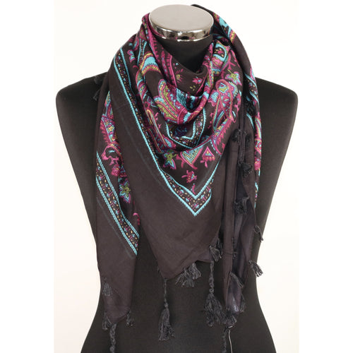 Black cotton scarf