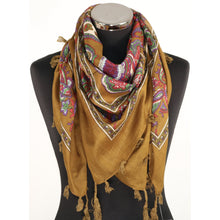 Olive cotton scarf
