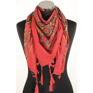 Red cotton scarf