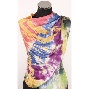 Lucille Scarf With Tie Dye Effect