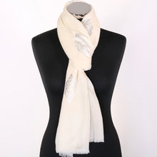 Cream cashmere scarf