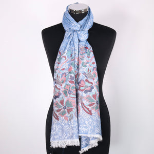 Scarf With Floral Embroidery