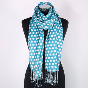 Silk Modal Blend Scarf With Dots