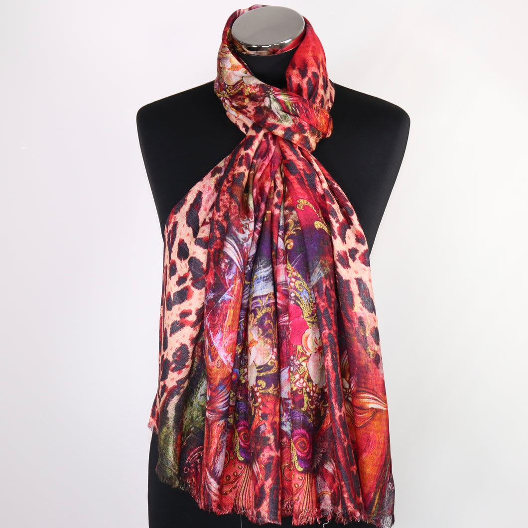 Scarf With Abstract Print