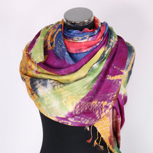 Lucille Scarf With Tie Dye Effect
