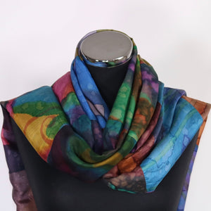 Pure Silk Tie Dye Design Scarf
